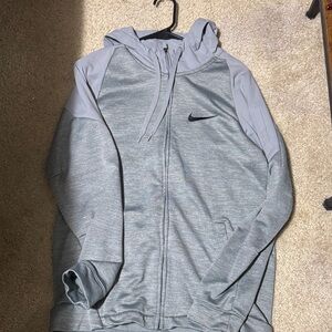 Nike Heather Gray Zip-Up Hoodie